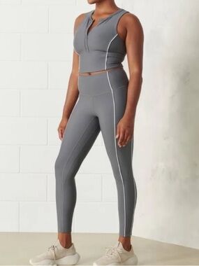 YPB Abercrombie & Fitch Gray Active Tank & Legging Set